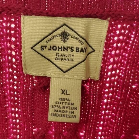 St.‎ John's Bay Knitted Pullover V-neck Long Sleeve Sz. XL Sweater - Picture 3 of 8